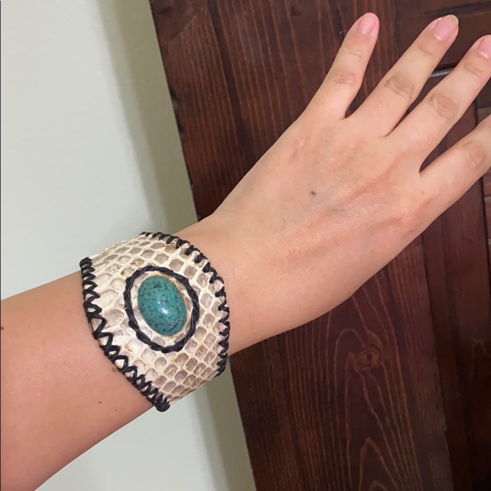 Python Skin Cuff Bracelet - image 1